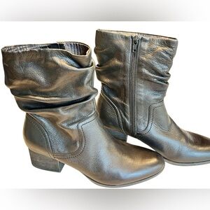 Abeo Black Leather Boots Size 9N